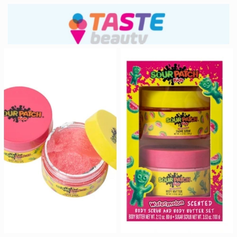 Taste Beauty Sour Patch Kids Watermelon Scented Body Scrub & Body Butter‎ Set